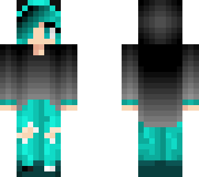 black and cyan skin