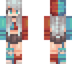 blue and red