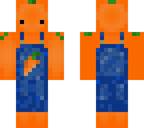 carrot with an stylish overall (gardener)
