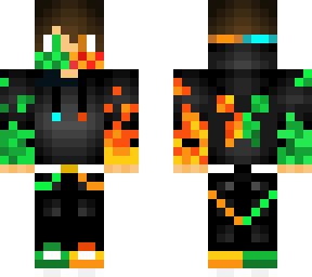 green side with orange