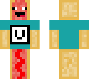 hotdog with ketchup wearing a randomness0412 tee-shirt