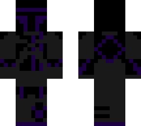 Purple/Black mandalorian (External armor plates) | Minecraft Skin