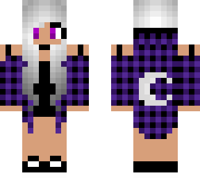 purple flannel gorl