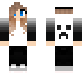 white to black creeper hoodie girl