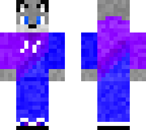 wolf with galaxy hoodie
