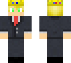blond boy suit and crown