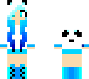 blue panda girl
