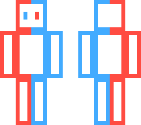 blue&red colorblock
