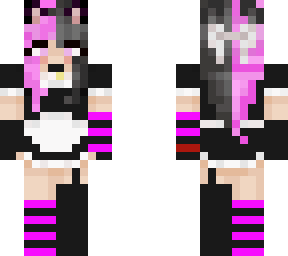 hot pink cat maid