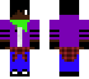 purple jacket with gloves