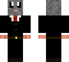 rat with suspenders and suit (rolled up sleeves)