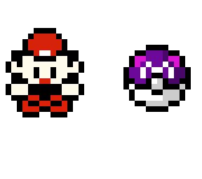 red and his mighty master ball... don't use it on a rattata!