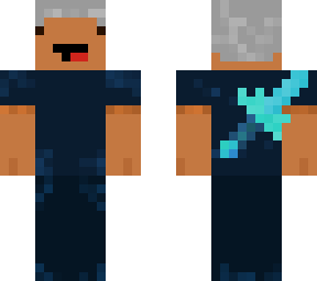 the old man with a diamond sword