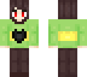 undertale-chara with black heart
