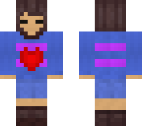 undertale-frisk with red heart