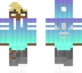 blonde boy with faded coloured sweater!