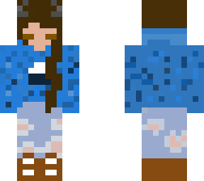 blue girl.