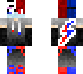 corona virus anonymous half red and blue