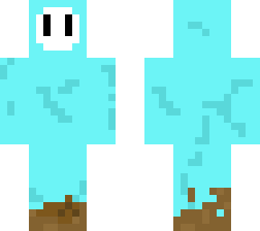 cyan fall guy with muddy feet