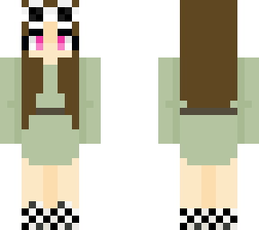 girl with green dress and sunglasses
