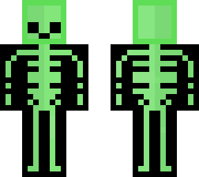 glowing skeleton
