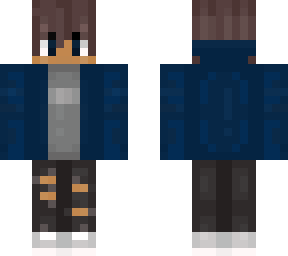 navy blue hoodie with black pants