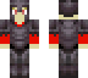 person wearing netherite armor