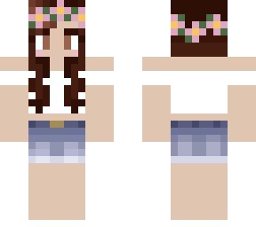Pink Flower Crown | Minecraft Skin
