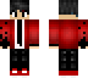 red jacket and tie