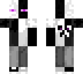 black & white enderman