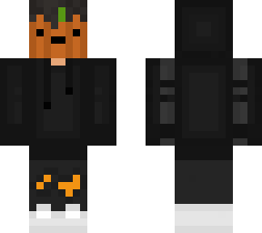 black jacket boy with a pumpkin mask