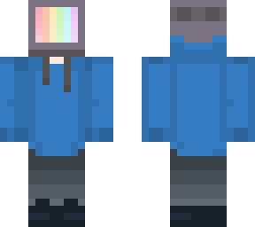 blue computer man