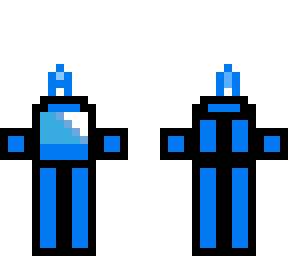 blue crewmate (with mini crew mate)