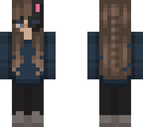 bunny girl with blue hoodie