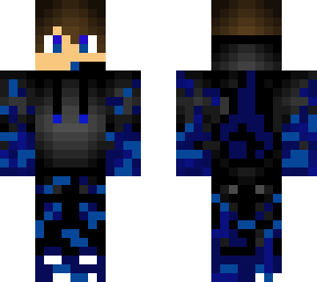 cool flame blue gamer boy