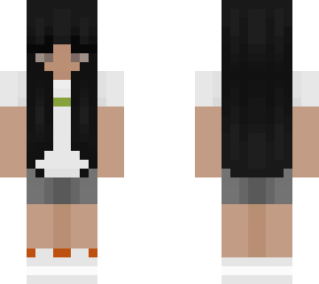 girl w/ white shirt and grey shorts
