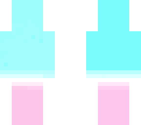 light blue to pink