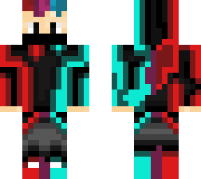 neon red + neon blue boy