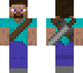 steve with a sword