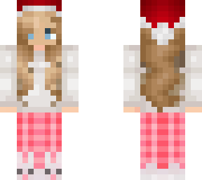 christmas pink pajama girl