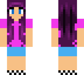 cute girl with purple hair 1