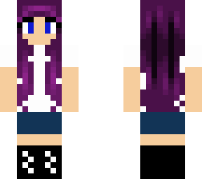 cute girl with purple hair 2