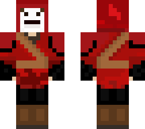 dream hunter gear but red and he's in tryhard mode