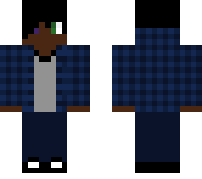 flannel with purple and green eyes and hood down