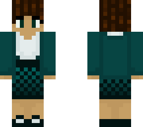 girl w/ green plaid skirt