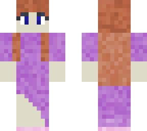 girl with purple dress, pink shoes, and brown hair