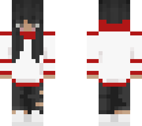 girl with white and red hoodie