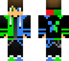 half blue half green gamer