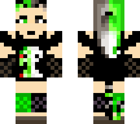 halloween cat girl green