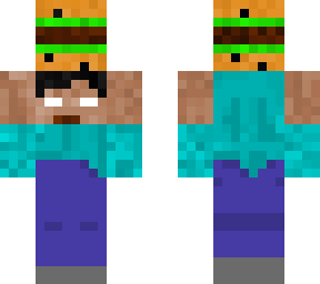herobrine guy carrying burger :)